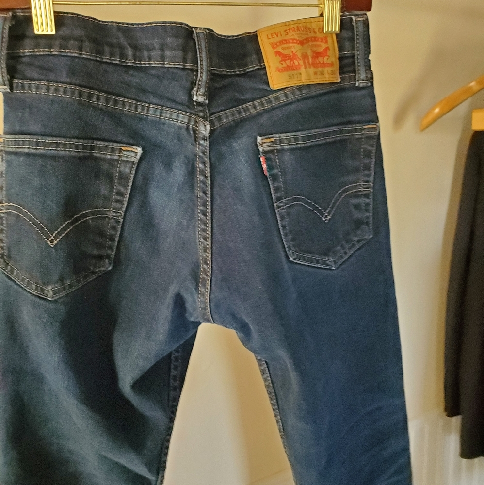 Levi's jeans men's 511 blue 5 pocket dark wash sz 30 x 30